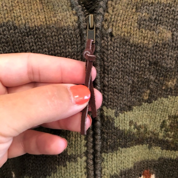 Lauren Ralph Lauren Knit Dog Zip Sweater Cardigan - Picture 3 of 8